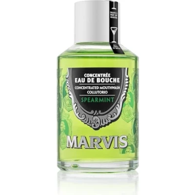 Imagen de Marvis Enjuague bucal concentrado menta verde, 120 ml, colutorio sin alcohol para un aliento fresco, reduce la acumulación de placa y cuida las encías