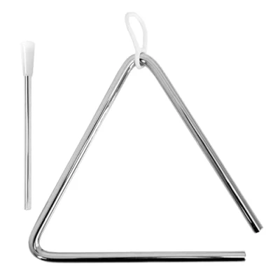 Imagen de A Star Triángulo musical de metal tradicional 15 cm/8 pulgadas con batidor Paquete 10