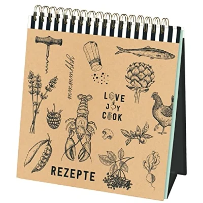 Imagen de moses. Gran libro de recetas para colocar con 40 fundas transparentes hojas y calendario temporada, cocina personalizado escribir tú mismo, 80670