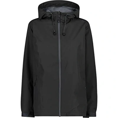 Imagen de CMP Woman Jacket FIX HOOD Impermeable, Mujer, Talla: 46, Nero