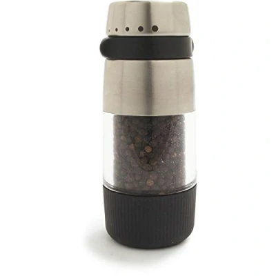 Imagen de OXO Good Grips Molinillo manual para pimienta de acero inoxidable, sin derrames, color plateado
