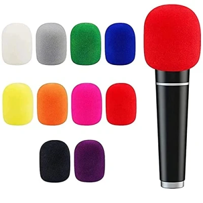 Imagen de PMELCXD Cubierta de micrófono Color 10P, Parabrisas Espuma, KTV y Escenario portátil Rendimiento escénico