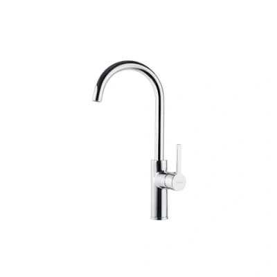 Imagen de Ramon Soler Grifo de Fregadero Cocina Monomando Caño Cisne Cromado con Sistema S2 Ahorro Agua Serie Drako