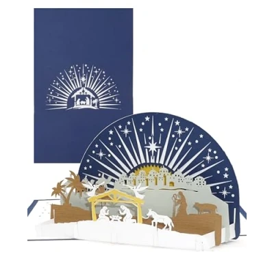 Imagen de &#039;Carte de Noël &quot;Crèche avec étoile 3D pop up carte Noël, Cartes enveloppe