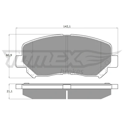 Imagen de TOMEX brakes TX 17 251 Juego de pastillas freno Eje delantero con avisador acústico desgaste accesorios JEEP: Cherokee V