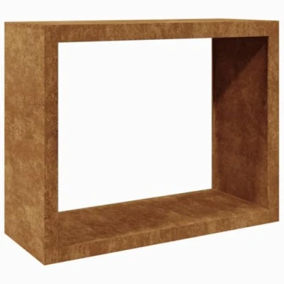 Imagen de vidaXL Leñero de Acero Oxidado 100x40x80 cm, Soporte para leña, Almacenamiento Troncos, Estante leñas, Soportes leña