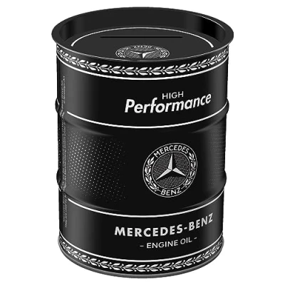 Imagen de Nostalgic Art Hucha Retro, 600 ml, Mercedes Benz Oil Idea de Regalo para Fans Benz, Billetes y Monedas, diseño Vintage