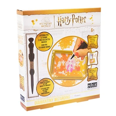 Imagen de DIAMANTINY Harry Potter Wizarding Deco Frames Kit crea el Mosaico, Actividad de Arte en Cristal, Diamond Painting, 2 Cuadrados para Decorar con Gemas
