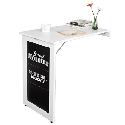 Imagen de SoBuy FWT20 SCH Mesa Plegable de Pared para Comedor Cocina Escritorio con Pizarra Frontal Negro ES