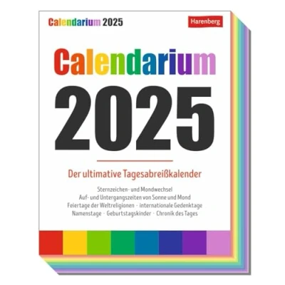 Imagen de Calendarium calendario 2025 para arrancar el día definitivo: de conocimientos cada día: aniversarios, famosos niños cumpleaños, etc. todo mundo (calendario