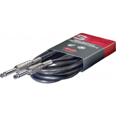 Imagen de Stagg SGC6 Instrumento Cable 6m, de calidad Teléfono Plug Phone, Derecho Estándar, Negro