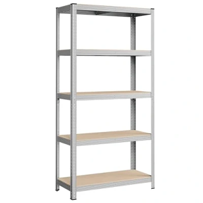 Imagen de SONGMICS Estantería Pesada de 5 Niveles, Acero, Montaje sin Herramientas, para Instrumentos, Garaje, Almacén, Trastero, Carga 875 kg, 40 x 90 180 cm, Plata GLR40SV