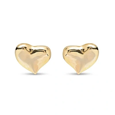 Imagen de Uno De 50 Pendientes Aleación Metales Bañado En Oro 18 K Con Forma Corazón Mediano