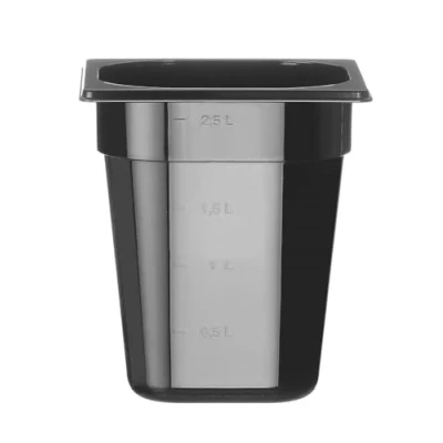 Imagen de HENDI Recipiente Gastronorm 1/6 PC Negro 3.4 L 176x162x(H) 200 mm