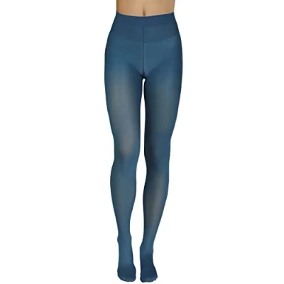 Imagen de Annes styling Plain Zarra Medias clásicas para mujer, 40 denier, mate, semiopacas, de microfibra, Turchese., S