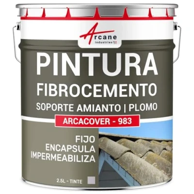 Imagen de Pintura fibrocemento y encapsulado para soportes con asbesto plomo: ARCACOVER AMIANTE 2.5 L Gris ARCANE INDUSTRIES