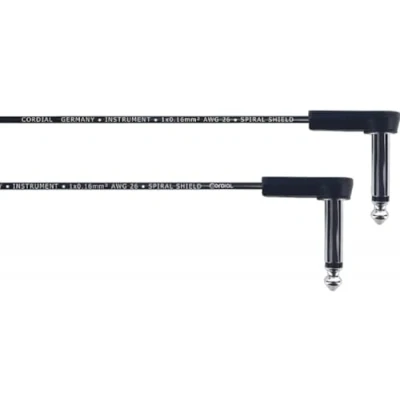 Imagen de CORDIAL ECL EI0.15RR Cable patch plano Guitarra jack angular 15 cm