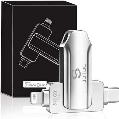 Imagen de JSL JDTDC Memoria USB para iPhone Certificación MFi Apple 512GB Almacenamiento Externo 15 Pen Drive Lightning iPad Flash