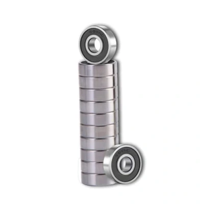Imagen de TUZUK 30 unidades 606 2RS rodamientos sellados 6 x 17 mm prelubricados/acero cromado/goma doble junta, 606RS miniatura rígidos de bolas