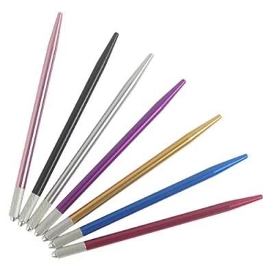 Imagen de Xiaoyu 7PCS colores manual profesional niebla ceja tatuaje microblading pluma aguja titular herramienta de suministro maquillaje permanente cosmética
