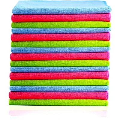 Imagen de Glart Bayetas de microfibra para limpiar el coche, suaves, absorbentes y sin pelusas, no rayan la pintura, 40 x cm, azul, verde rosa (paquete 15)