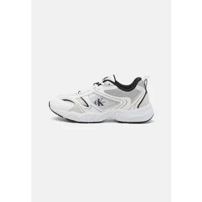 Imagen de Calvin Klein Jeans Retro Tennis Mesh ML YM0YM01260, Zapatillas Deportivas Hombre, Blanco (Bright White/Black), 42 EU