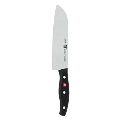 Imagen de ZWILLING Cuchillo Santoku, Longitud de la hoja: 18 cm, Hoja grande, Mango especial acero inoxidable/plástico, Twin Pollux