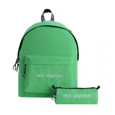 Imagen de Don Algodon Mochila CON Estuche Atina escolar, Mujer, Talla: One Size, Green
