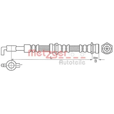 Imagen de METZGER 4114062 Latiguillos de Freno 392 Banjo MAZDA: 626 V Hatchback