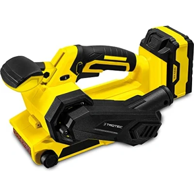 Imagen de TROTEC Lijadora de banda batería PBSS 10 20V Apto para bandas lijado estándar (76 x 457 mm) velocidad preseleccionada 1.030 3.020 min 1