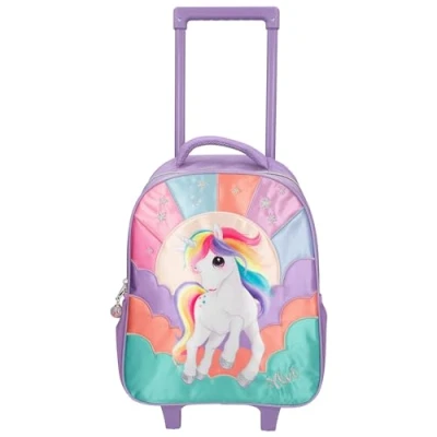 Imagen de Depesche 12615 Ylvi Trolley con Ruedas LED Intermitentes, Maleta Infantil asa telescópica, Aprox. 38 x 30 16 cm
