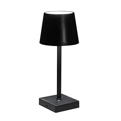 Imagen de Cepewa lámpara de mesa con función táctil, noche recargable cable USB, brillo regulable, cambio color, blanco cálido, incluye carga (1 pantalla blanca)