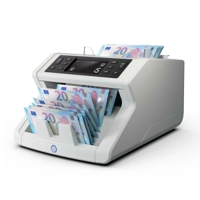 Imagen de Safescan 2210 Contadora de Billetes para Clasificados, detectora Falsos en 2 Puntos, Máquina Contar Clasificados Todas Las divisas