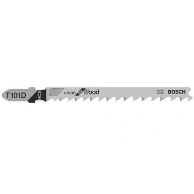 Imagen de Bosch Professional 5 x Hojas de Sierra calar T 101 D Clean for Wood (para Madera blanda, corte recto, accesorios calar)