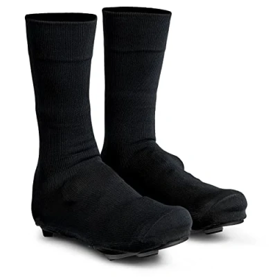 Imagen de GripGrab Cubrezapatillas Flandrien Impermeables de Punto Ciclismo Carretera Aislantes Corte Alto, Adultos Unisex, Negro, XL (45/47)