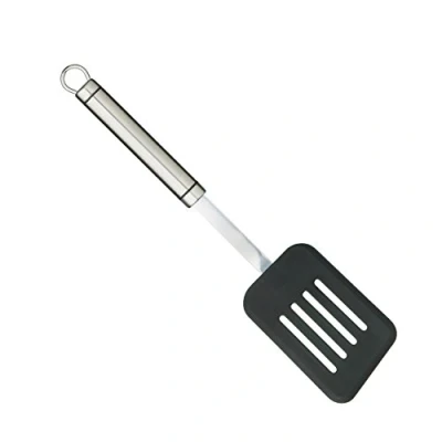 Imagen de KitchenCraft Professional Espátula de Cocina Nailon, Mango Suave al Tacto, Color Plata/Gris, 36 x 10,5 3 cm