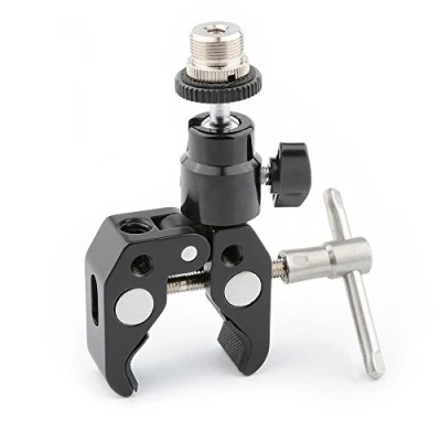 Imagen de CAMVATE Cangrejo Abrazadera Articulada 1/4 Mini Ball Head para Micrófonos