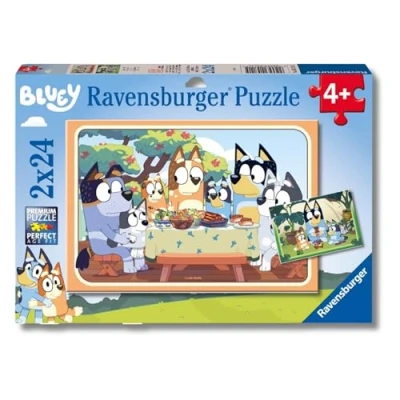 Imagen de Ravensburger Puzzle Bluey, 2 Puzzles de 24 piezas, Bluey 4 años, para Niños, Años o más, Juguetes, Juguetes Niños Regalos
