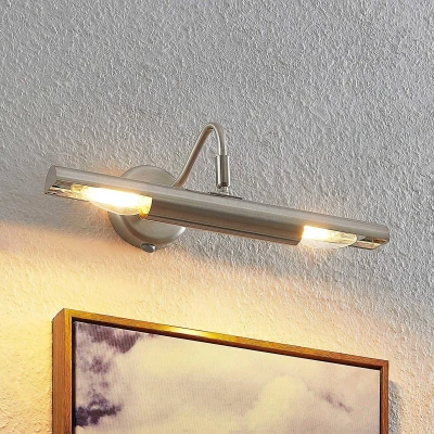 Imagen de Lámpara de pared &#039;Hidari&#039; (Moderno) en Gris hecho Metal e.o. para Salón &amp; Comedor (2 llamas, E14) Lindby aplique