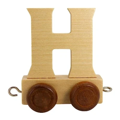 Imagen de GICO Tren de letras madera, tren, loco, vagón, A Z, altura aprox. 5,5 cm, nombre deseado (H)