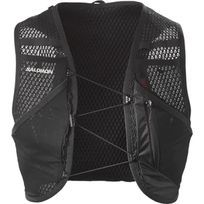 Imagen de Salomon Active Skin 8 No Flasks Chaleco de Hidratación Trail Running Senderismo MTB Unisexo, sencilla, Ajuste preciso, Almacenamiento optimizado, Negro, M