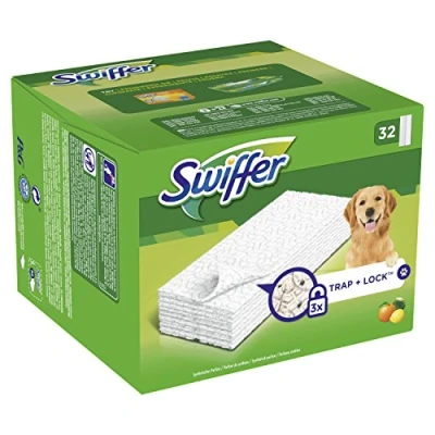 Imagen de Swiffer seca suelo paños microred de mascotas Los Dueños, 32 unidades