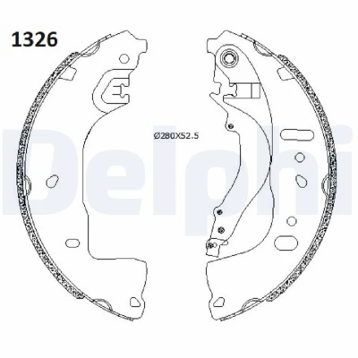 Imagen de Kit de zapatas DELPHI LS2197