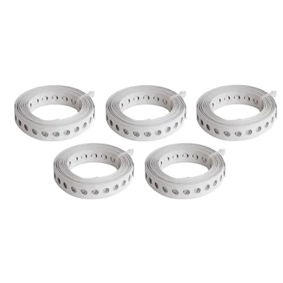 Imagen de Alberts 848026 Cinta perforada, Con o sin casete de desenrollado, recubrimiento plástico blanco, Anchura 12 mm, Longitud 1,5 m, Juego 5