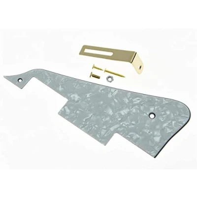 Imagen de Dopro Golpeador de guitarra White Pearl LP con soporte dorado para Epiphone Les Paul