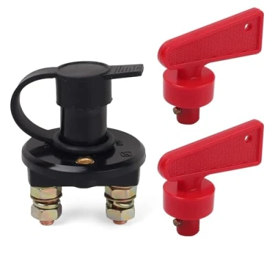 Imagen de LotFancy Interruptor Desconexión de Aislador Batería 6V 12V 24V Cut Off para Marina, Barco, Náuticos, RV, ATV, UTV, 200/1000 Amperios