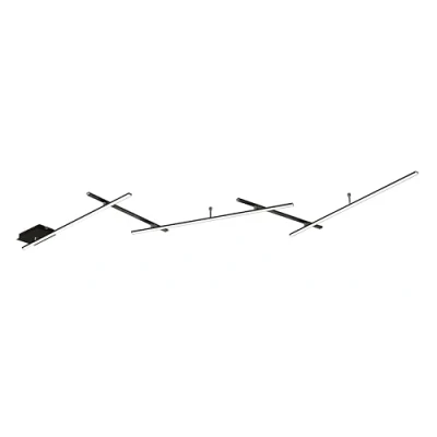 Imagen de Trio LED Lámpara de Techo Indira 674610532, Metal Negro mate, incl. 3x 6 Watt y 2x 3.5 LED, Regulador intensidad interruptor