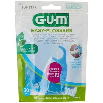 Imagen de GUM EASY FLOSSERS Herramientas con hilo dental 3 x 30 piezas