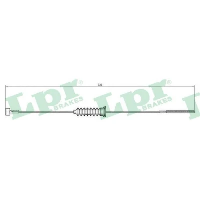 Imagen de LPR C0587B Cable de Freno Mano 315 Tambor, Discos/Tambor CITROËN: ZX Hatchback, Familiar
