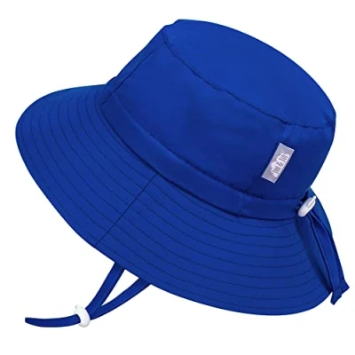 Imagen de Jan &amp; Jul Sombrero de Sol Repelente al Agua niño Infante (Talla: 6 24 Meses, Azul Marino)